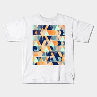 Checkered pattern, tribal geometric texture bringing spring mood Kids T-Shirt